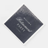 退職パーティーホイルフェイク紙ナプキン (コーナー)