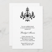 退職パーティーホワイトグランド社交ダンス招待状 招待状 (正面/裏面)