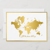 退職パーティーボンボヤージゴールデン縁どワールドマップ 招待状 (裏面)