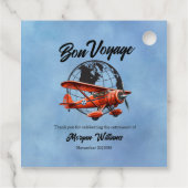 退職パーティーボンボヤージトラベルグローブ飛行機 フェイバータグ (裏面)