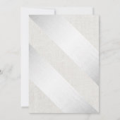 退職パーティーモダンシルバー金ゴールドリエレガントネン 招待状 (裏面)