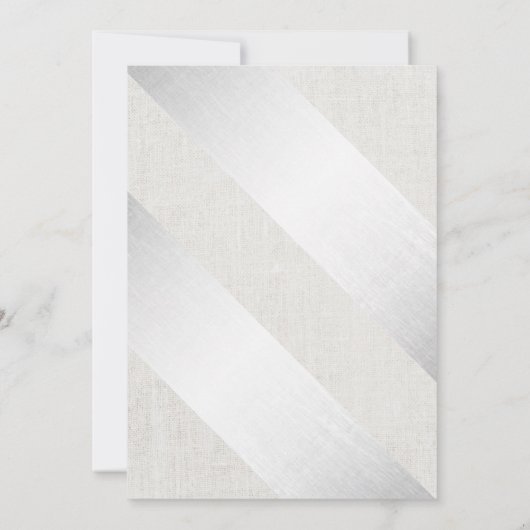 退職パーティーモダンシルバー金ゴールドリエレガントネン 招待状 (裏面)