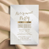 退職パーティーモダンシルバー金ゴールドリエレガントネン 招待状
