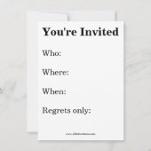 退職パーティーユーモアのある招待状 招待状 (裏面)