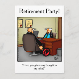 退職パーティーユーモアのある招待状 招待状