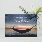 退職パーティーリラックスハンモック 招待状 (スタンド正面)