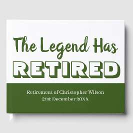 退職パーティー伝説は緑退職したのメンズを持つ ゲストブック