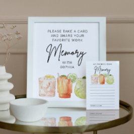 退職パーティー共有お気に入りの作業メモリ ポスター