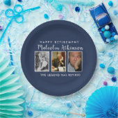 退職パーティー写真プレート ペーパープレート (パーティー)