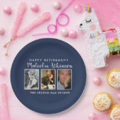 退職パーティー写真プレート ペーパープレート (パーティー)