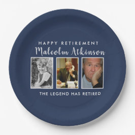 退職パーティー写真プレート ペーパープレート