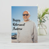 退職パーティー写真招待状 招待状 (スタンド正面)