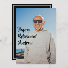 退職パーティー写真招待状 招待状