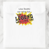 退職パーティー凡例の有効期間 ラウンドシール (バッグ)