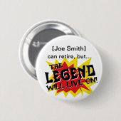 退職パーティー凡例の有効期間 缶バッジ (正面&裏面)