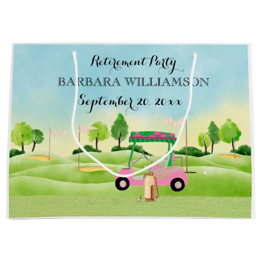 退職パーティー大抱き枕 ラージペーパーバッグ (正面)