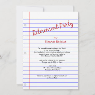 退職パーティー学校テーマ 招待状