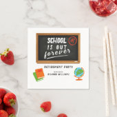 退職パーティー学校先生Blackboard スタンダードカクテルナプキン (インサイチュ)