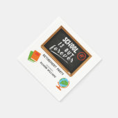 退職パーティー学校先生Blackboard スタンダードカクテルナプキン (角)