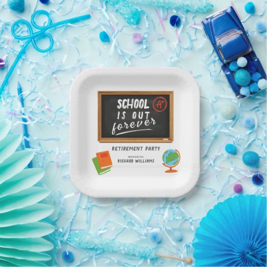 退職パーティー学校先生Blackboard ペーパープレート (パーティー)