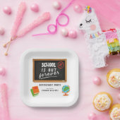 退職パーティー学校先生Blackboard ペーパープレート (パーティー)