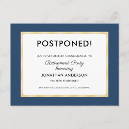 退職パーティー延期 ポストカード