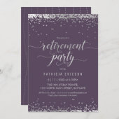 退職パーティー招待状、エレガントお祝い 招待状 (正面/裏面)