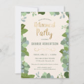 退職パーティー招待状、エレガントフローラ園 招待状 (正面)