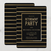 退職パーティー招待状 - カスタマイズ可能、おしゃれなデザイン 招待状 (正面/裏面)