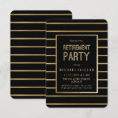 退職パーティー招待状 - カスタマイズ可能、おしゃれ 招待状 (正面/裏面)