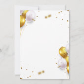 退職パーティー招待状 ゴールド ラグジュアリー 招待状 (裏面)