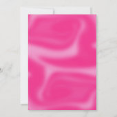 退職パーティー招待状 ピンクとホワイト 招待状 (裏面)