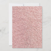 退職パーティー招待状 ローズゴールド グリッター 招待状 (裏面)