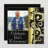 退職パーティー招待状 招待状 (正面/裏面)