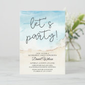 退職パーティー招待状 青い海 招待状 (スタンド正面)