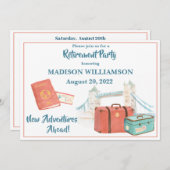 退職パーティー旅行テーマ   招待状 (正面/裏面)