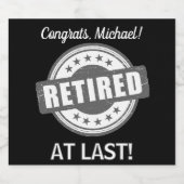 退職パーティー時間！カスタム スパークリングワインラベル (シングルラベル)