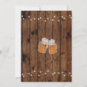 退職パーティー木製ビール招待への応援 招待状 (裏面)
