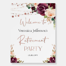 退職パーティー歓迎サインテンプレート、退職