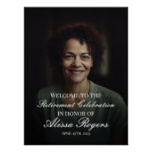 退職パーティー歓迎サイン（写真あり） ポスター (正面)