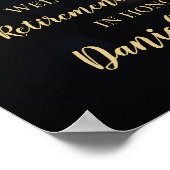 退職パーティー歓迎サイン（写真あり） ポスター (角)