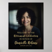 退職パーティー歓迎サイン（写真あり） ポスター (正面)