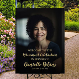 退職パーティー歓迎サイン（写真あり） ポスター