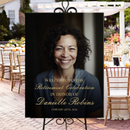 退職パーティー歓迎サイン（写真あり） ポスター