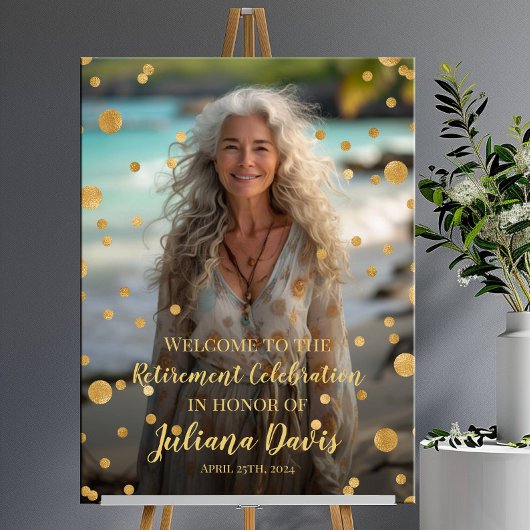 退職パーティー歓迎サイン（写真あり） ポスター