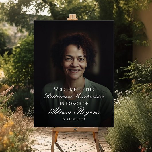 退職パーティー歓迎サイン（写真あり） ポスター