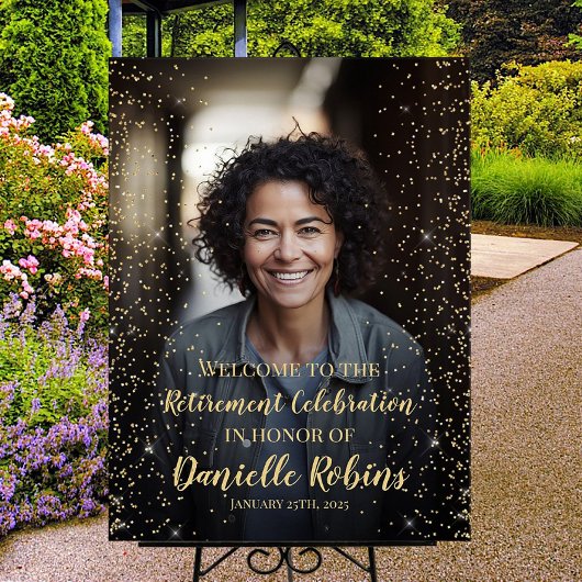 退職パーティー歓迎サイン(写真あり) ポスター