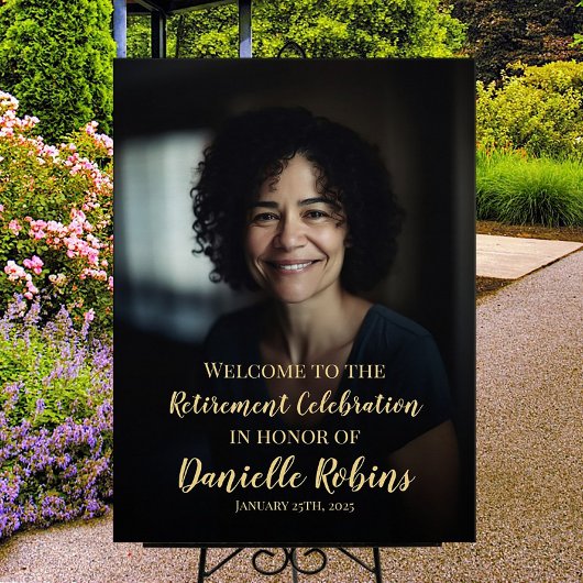 退職パーティー歓迎サイン（写真あり） ポスター