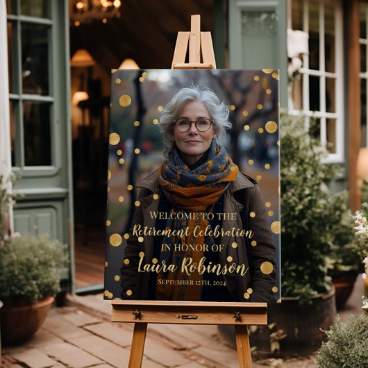 退職パーティー歓迎サイン（写真あり） ポスター