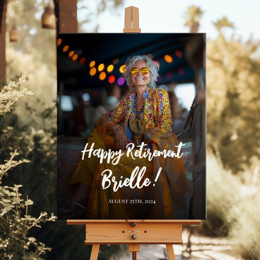 退職パーティー歓迎サイン（写真あり） ポスター